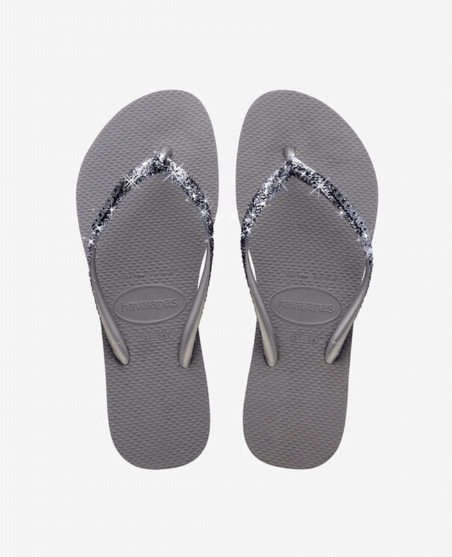 Дамски джапанки HAVAIANAS Slim Glitter Steel grey