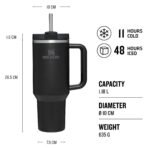 Термо Чаша The Quencher H2.O FlowState Tumbler 1.18L / 40oz Black Tonal - Image 2
